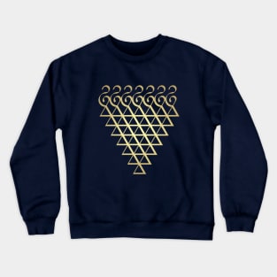 Indian Symbol of Knowledge and Wisdom Saraswati Yantra Seven Stroke Golden Crewneck Sweatshirt